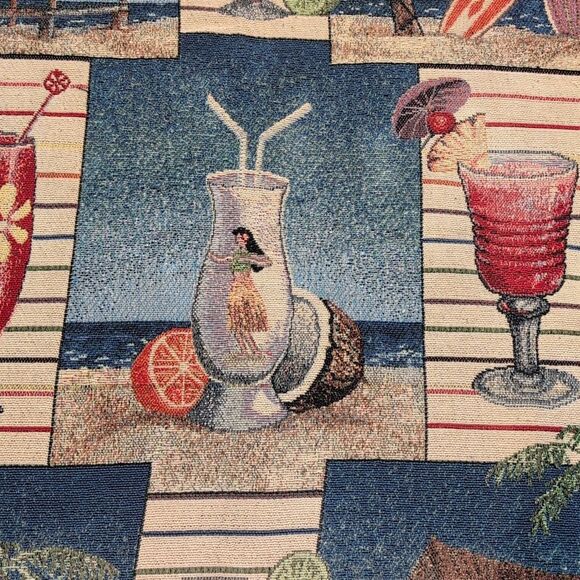 Tropical Beach Scene Tapestry Throw Blanket Coastal - Picture 7 of 10